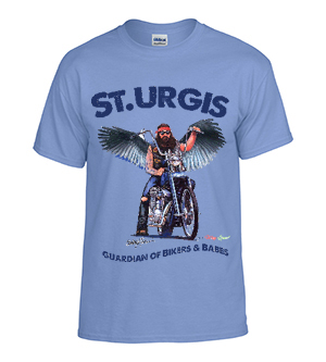 Man's Blue St. Urgis T shirt